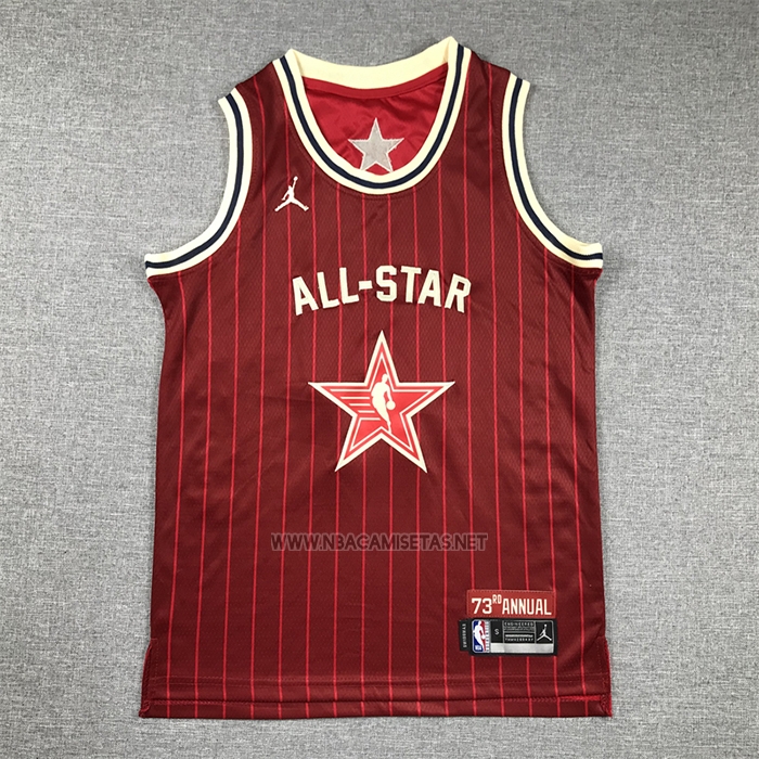 Camiseta Nino All Star 2024 Dallas Mavericks Luka Doncic NO 77 Rojo